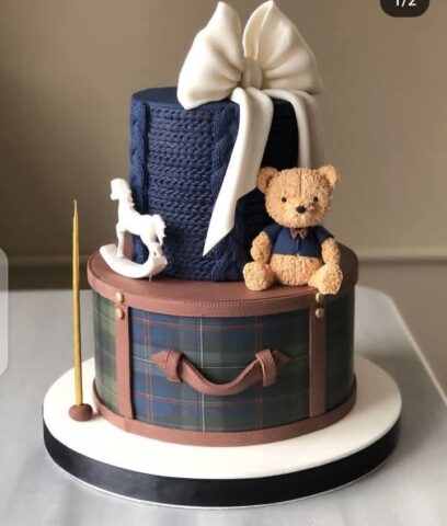 blue bear cake