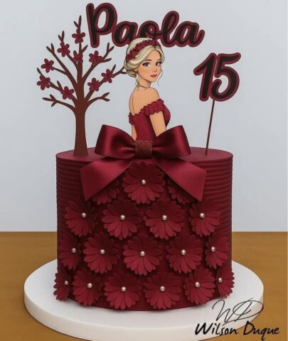 girls bride cake