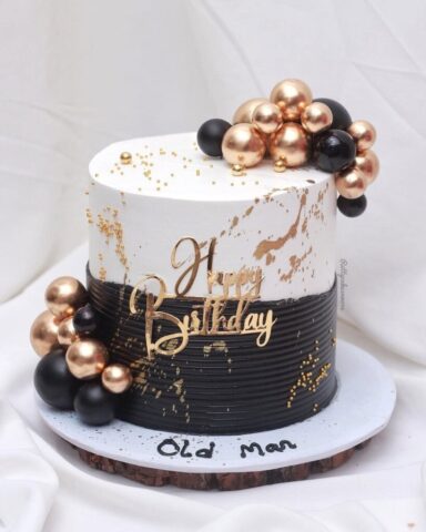 two tone birthday cake